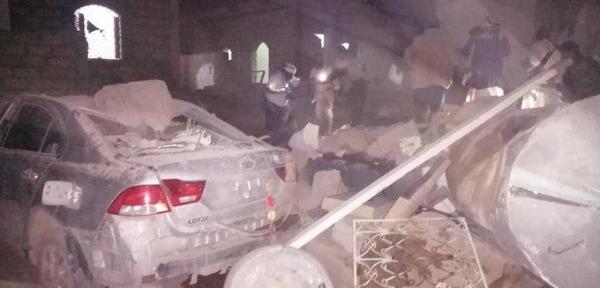 سقوط صاروخ حوثي على حي سكني في مدينة مأرب