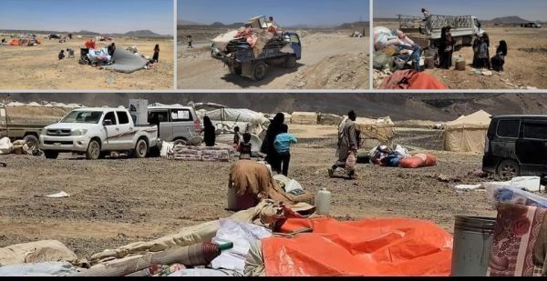 مليشيا الحوثي تجدد قصف مخيمات النازحين شمال مأرب وإصابة 6 نساء