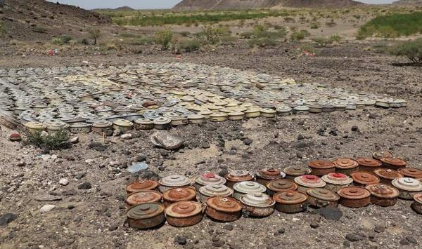 «مسام»: نزع 6647 لغماً وذخيرة غير منفجرة في اليمن خلال شهر مارس 