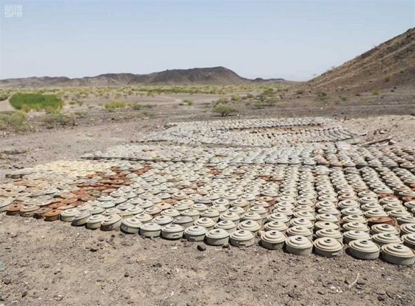 مسام ينتزع أكثر من 1800 لغم حوثي خلال أسبوع 
