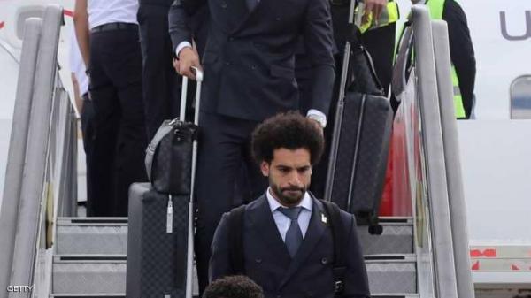 وصول المنتخب المصري بقيادة صلاح لروسيا (صور)