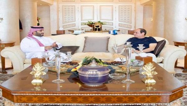 السيسي خلال لقاء ولي العهد السعودي: بحثنا القضايا المشتركة