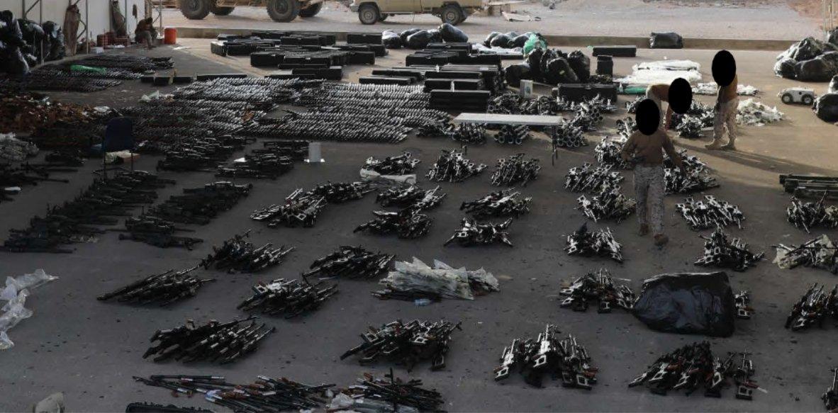 "بومبيو" ينشر صورا لأسلحة إيرانية مضبوطة كانت في طريقها لمليشيا الحوثي في اليمن 