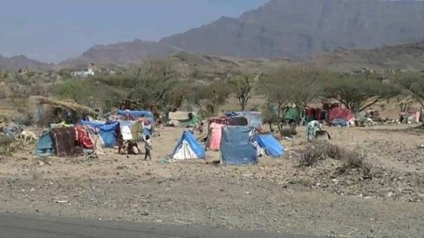 مليشيا الحوثي تستهدف تجمعات سكانية للنازحين غرب تعز 