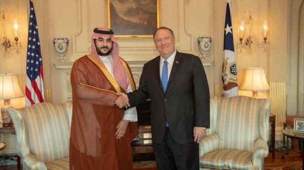 خالد بن سلمان يناقش مع بومبيو وإسبر التحديات المشتركة