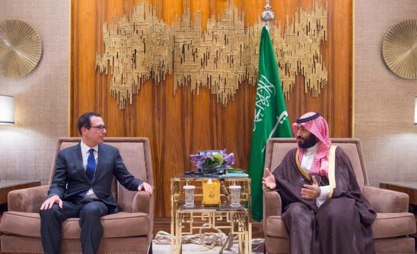 وزير الخزانة الأمريكية يلتقي ولي العهد السعودي في الرياض