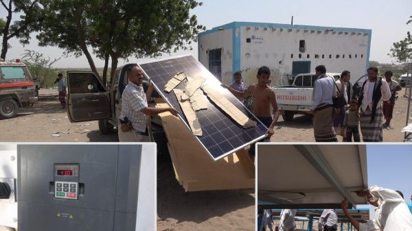 صور| استئناف ضخ مياه الشرب من مشروع التحيتا بعد إصلاح أضرار القصف الحوثي