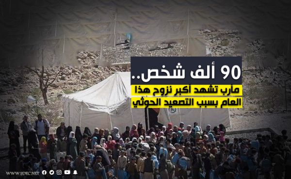 90 ألف شخص.. مأرب تشهد أكبر نزوح هذا العام بسبب التصعيد الحوثي