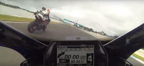 «فيديو» - طائر يتسبب في حادث مؤلم لدراجتين ناريتين 