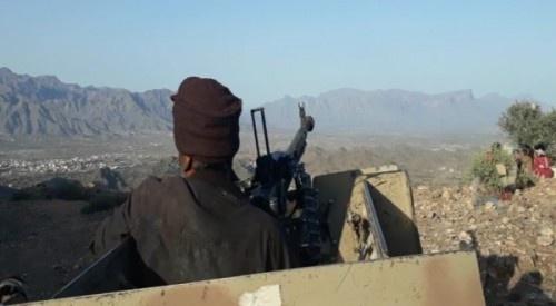 صد هجمات حوثية غربي قعطبة