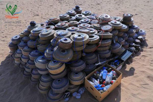 "مسام" ينفذ أول عملية إتلاف وتفجير ألغام حوثية في صعدة
