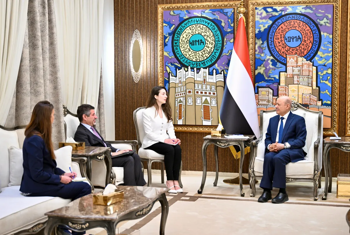 العليمي يبحث مع السفير الأميركي تعزيز التعاون وردع مليشيات إيران في المنطقة