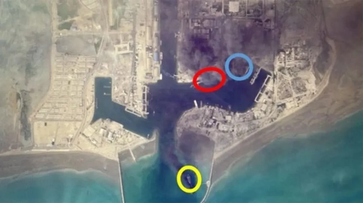 صور فضائية تؤكد تصريحات ترامب بخصوص تدمير سفن حربية إيرانية