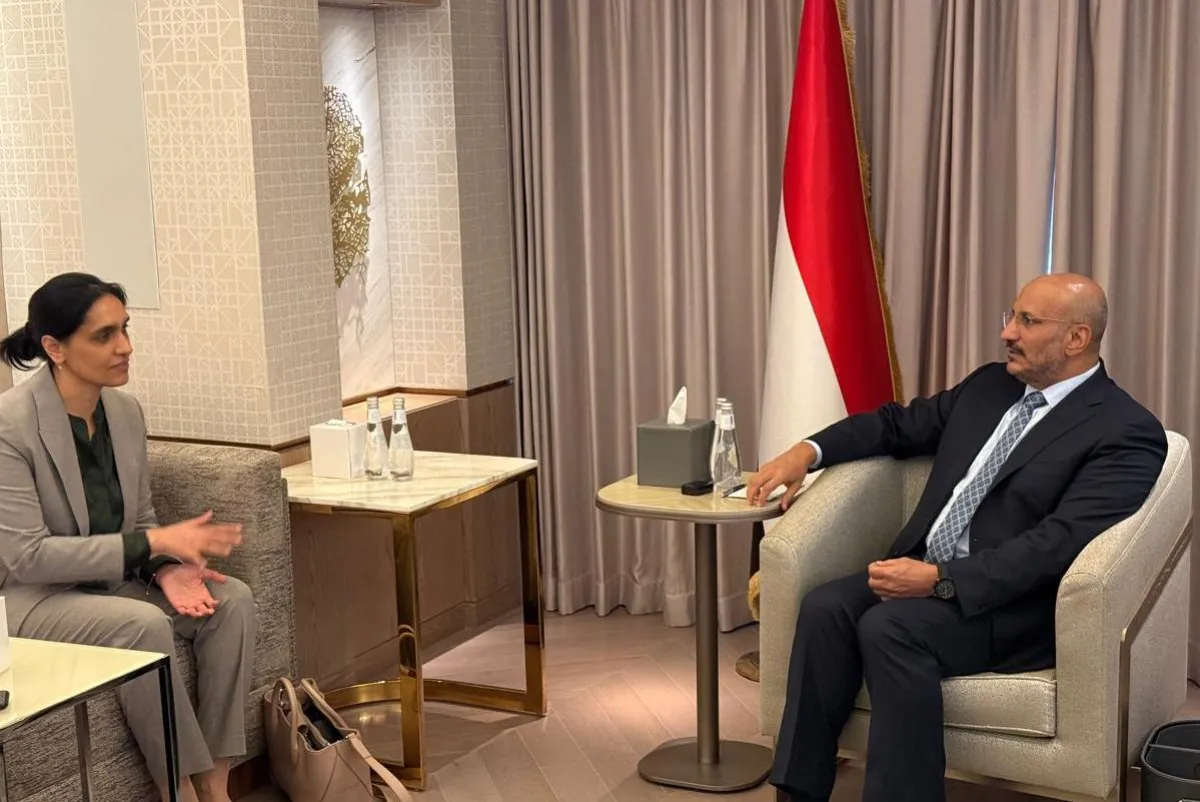 طارق صالح يستقبل السفيرة البريطانية