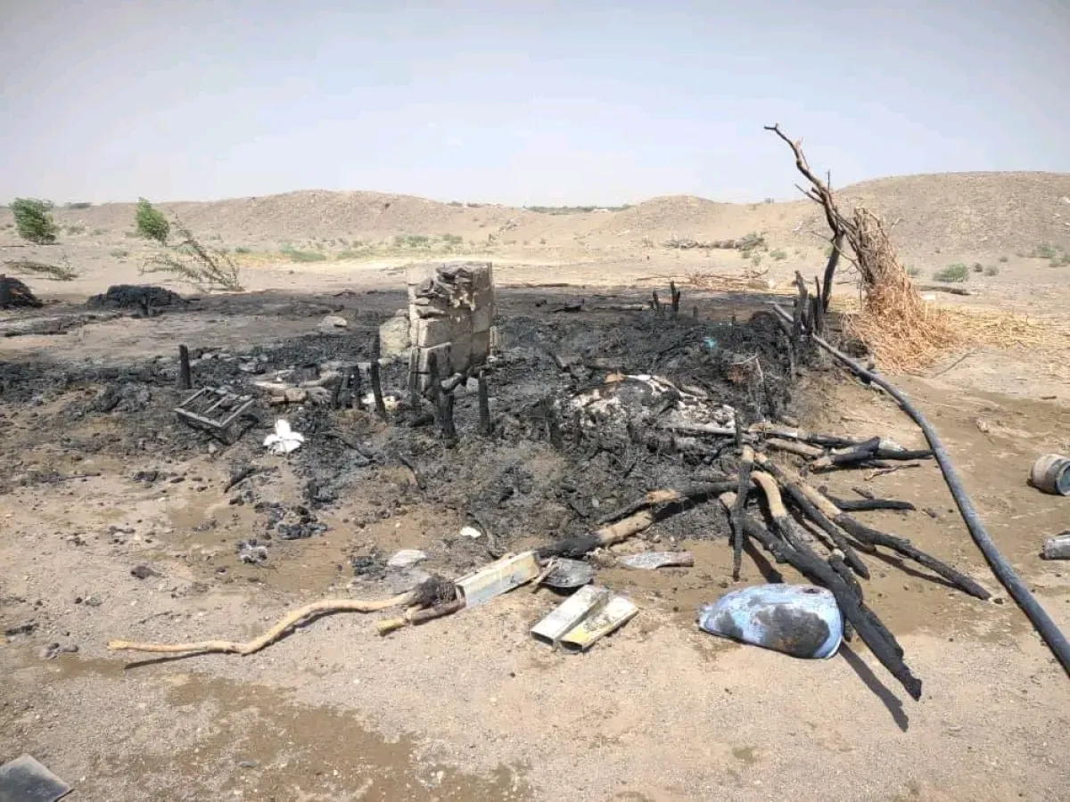 حريق يلتهم منزل أسرة مكونة من أربعة أيتام في ريف المخا